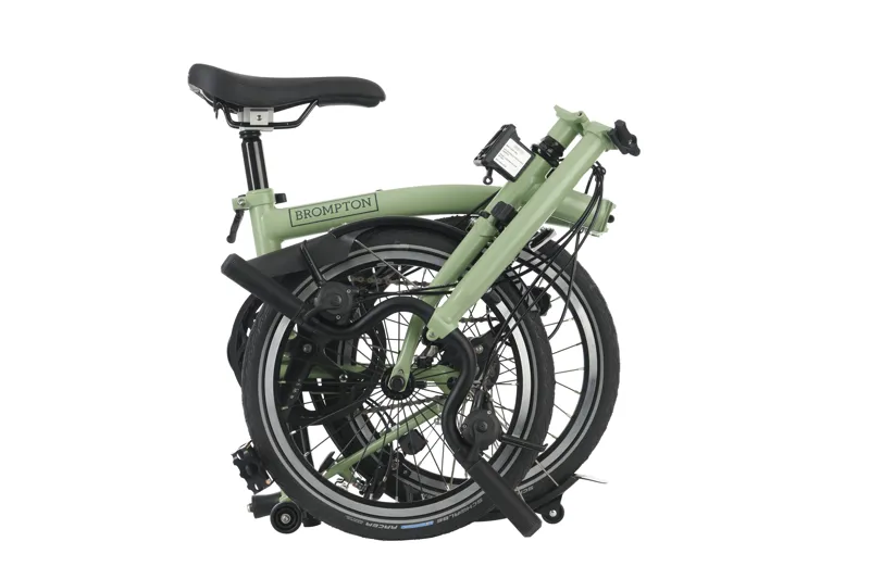 Brompton C Line Explore Folding Bike 2023 in Matcha Green-9